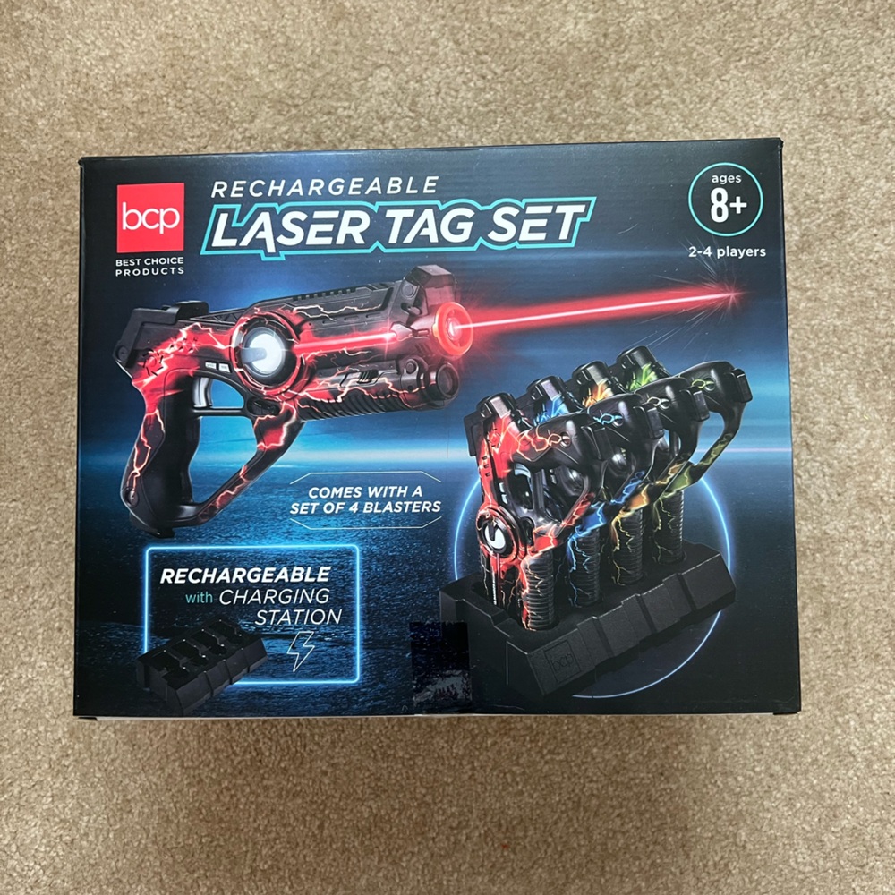4 pack Rechargeable Laser Tag Set with Blasters